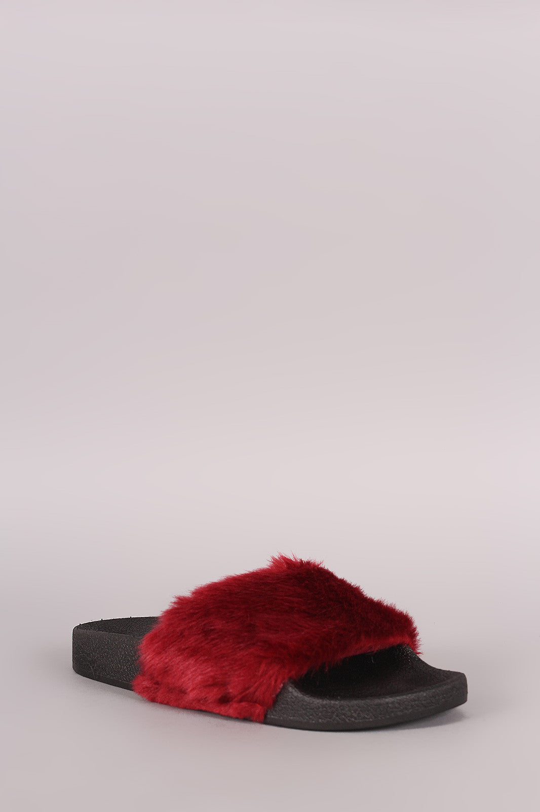 Bamboo Fur Slide Sandal