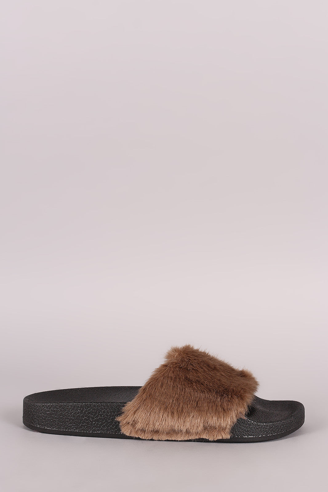 Bamboo Fur Slide Sandal