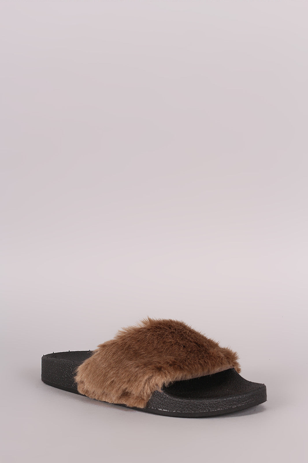 Bamboo Fur Slide Sandal