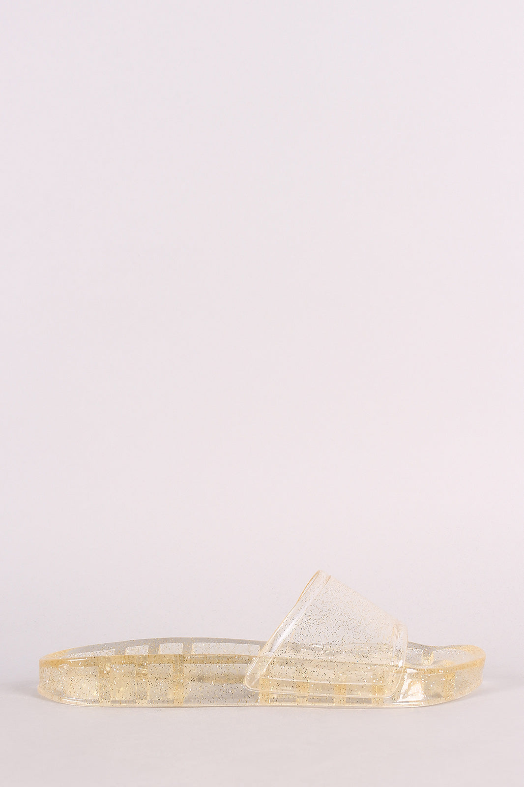 Bamboo Glitter Jelly Open Toe Slide Sandal