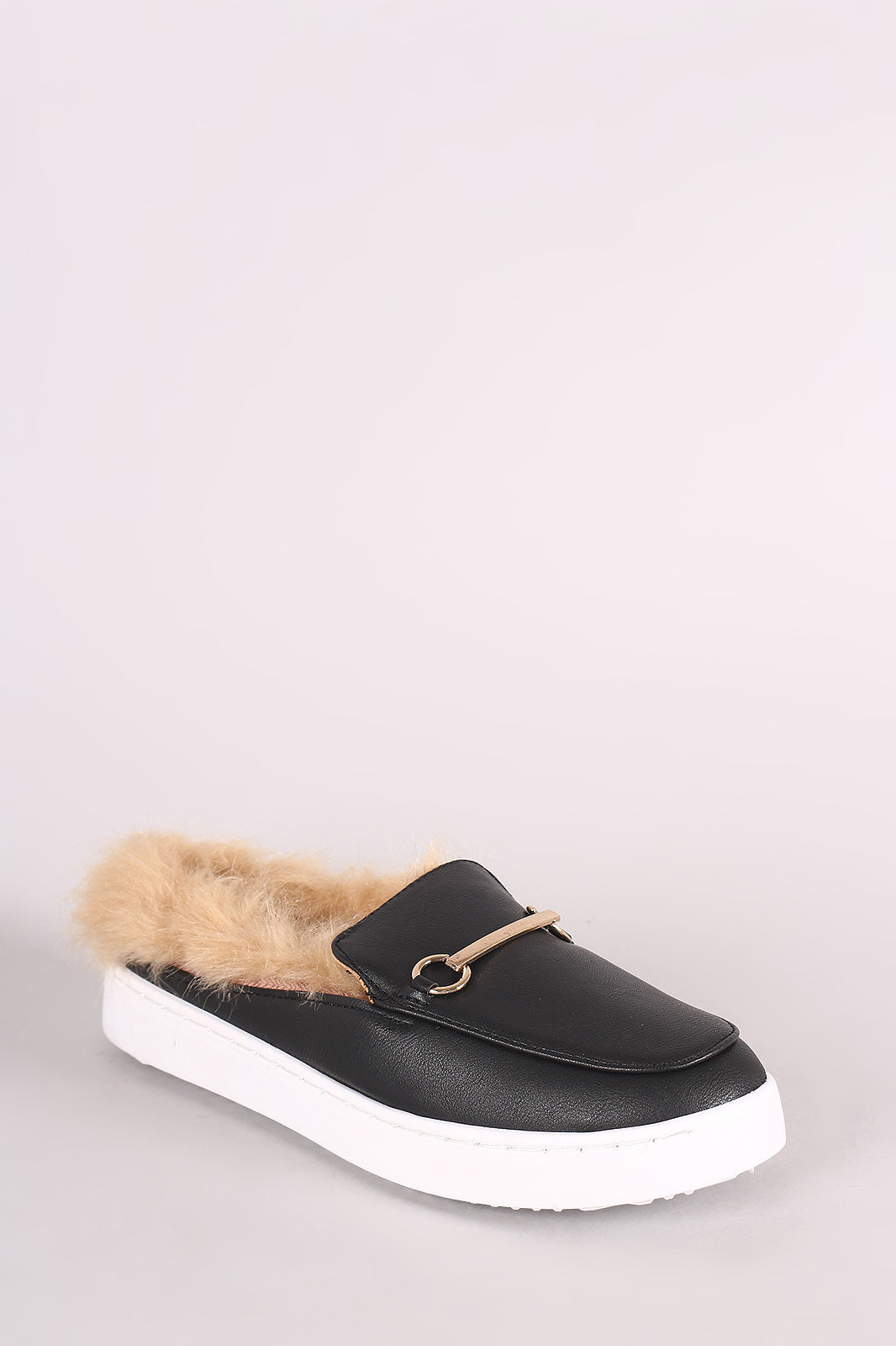 Bamboo Fur-Lined Sneaker Mules