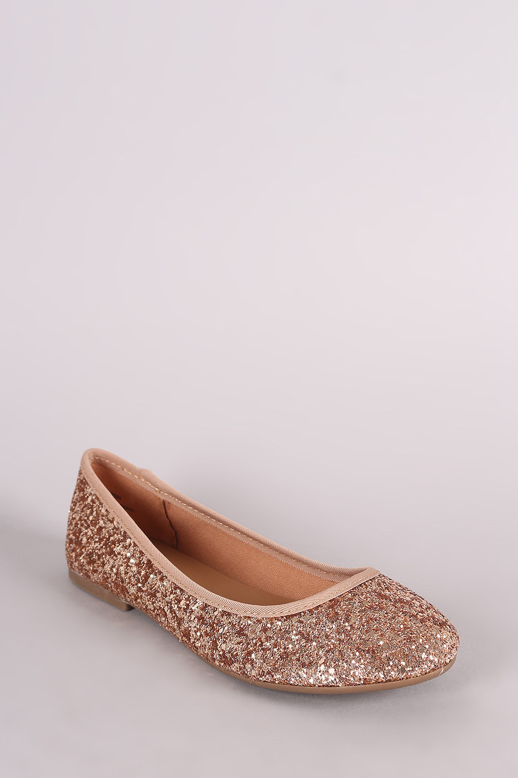 Bamboo Glitter Round Toe Ballet Flat